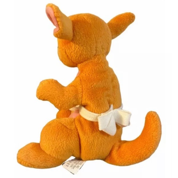 Disney Winnie the Pooh Kanga Kangaroo Mother Apron Mattel Bean Bag Plush 7" Doll - Picture 2 of 3